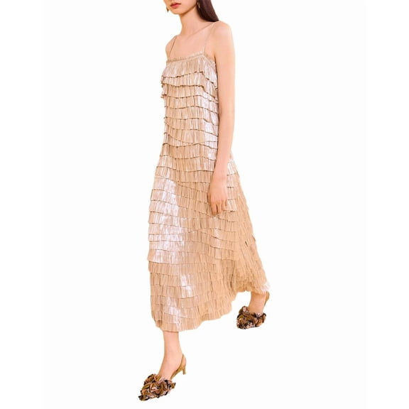 Ulla Johnson womens  Samara Midi Layered Dress, 6