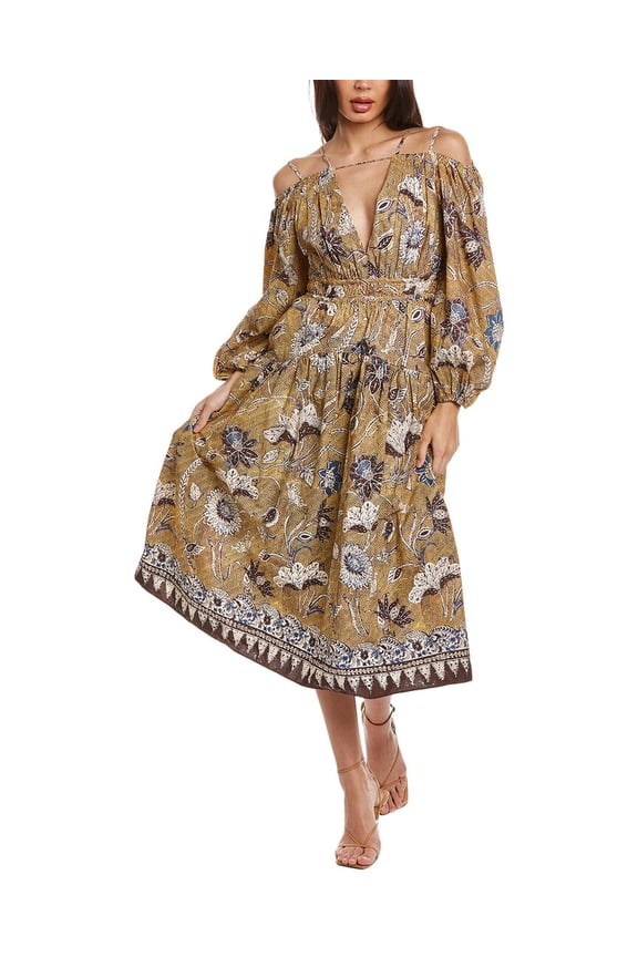 womens  Tiered Midi Dress, 4