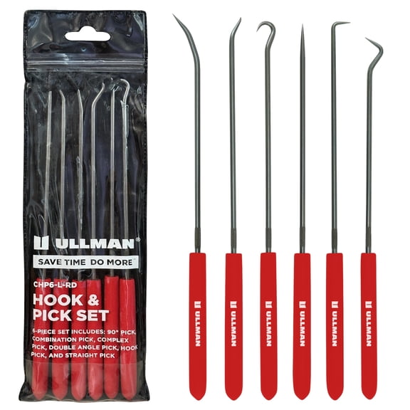 Ullman Devices Corp. 9-3/4" Long 6 Piece Red Hook & Pick Set