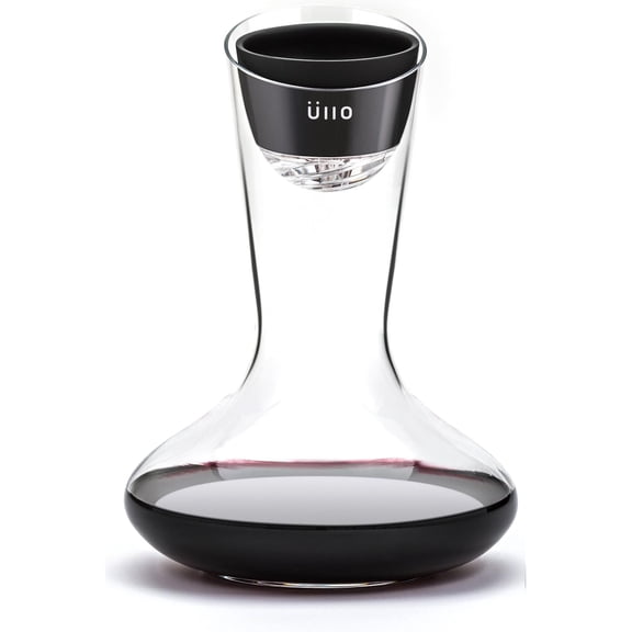 Ullo Wine Purifier with Hand-Blown Decanter and 6 Sulfite Filters Restores Natural Wine Purity