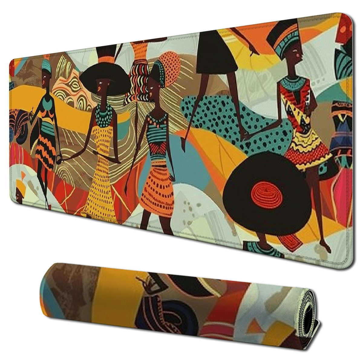 Extended Gaming Mouse Pad With Stitched Edges, Purple Black Goth Spooky Large XXL Mousepad, Non-Slip Rubber Base Desk Pad Keyboard Mat For Laptop, Computer & PC,35.4" X 15.7" Inch