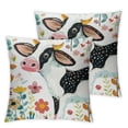 thumbnail image 1 of Ullo0ord Animal Throw Pillow Covers Milk Cow Pillow Covers for Kids,Cute Cow Cushion Covers,Floral Decorative Pillow Covers, 1 of 7
