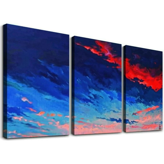 Ullo0ord Bisbiswas work Stars Painting Decorative Painting (Horizontal Version) Sofa Background Wall Oil Painting Hanging Picture Dining Room Living Room Study Mural Canvas Painting