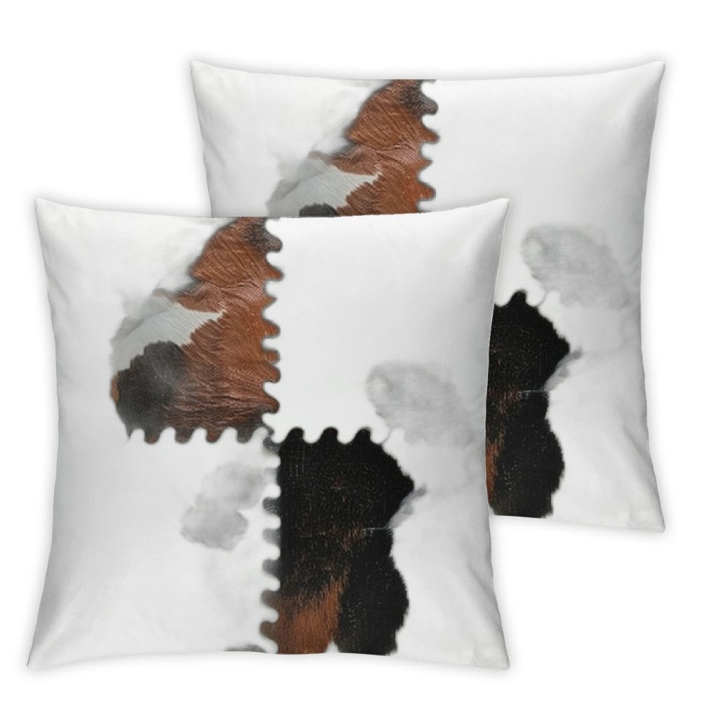 Ullo0ord Black White Brown Pillow Covers Wild Farm Animal Skin Print