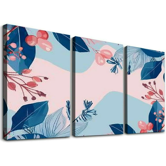 Ullo0ord Canvas Wall Art Painting One Panel Spring Flowers Artwork Prints, Modern Framed Canvas Wall Decorations for Living Room Bedroom Bathroom