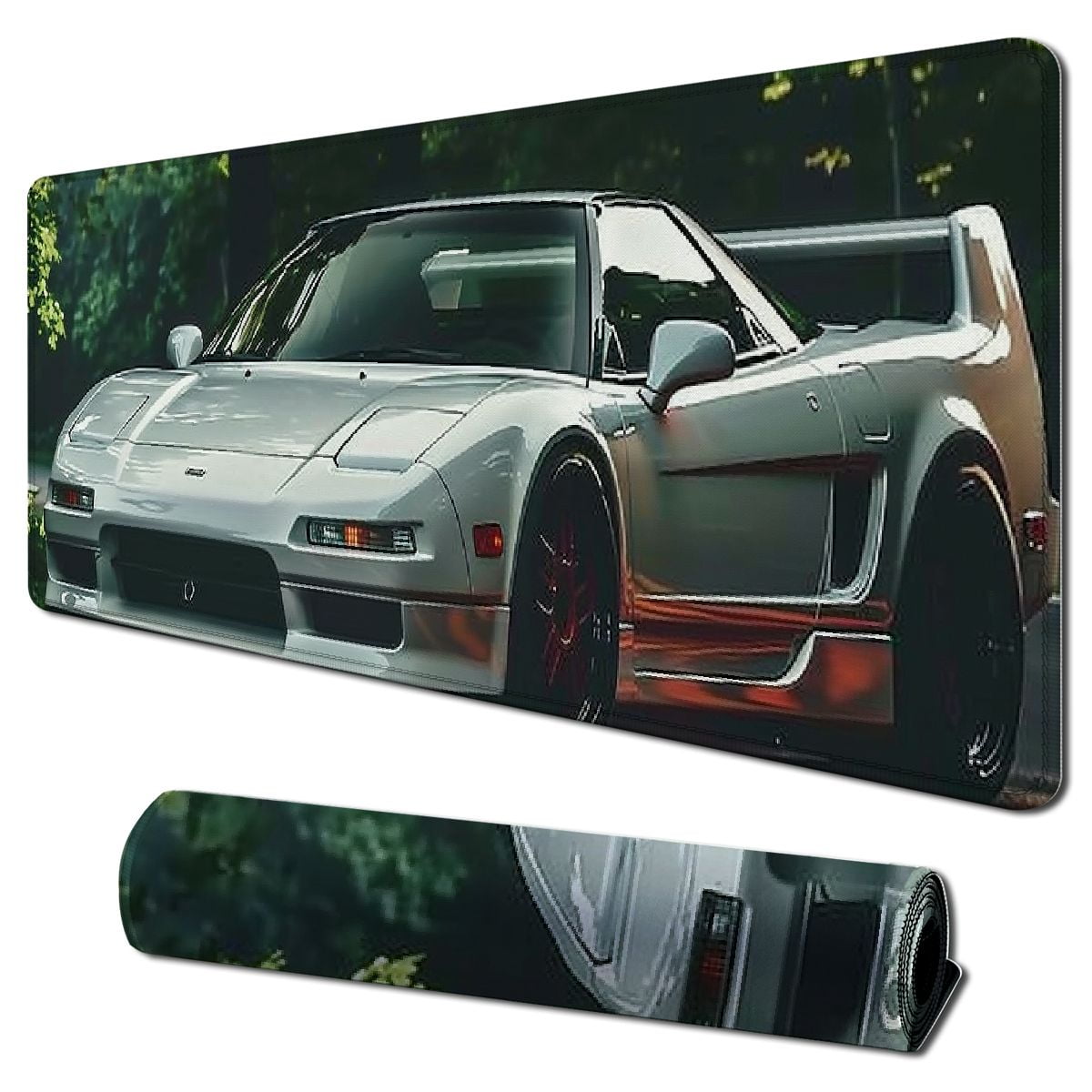 Ullo0ord Car Large Mouse Pad Car Cool White Sport Car Desk Mat Big ...