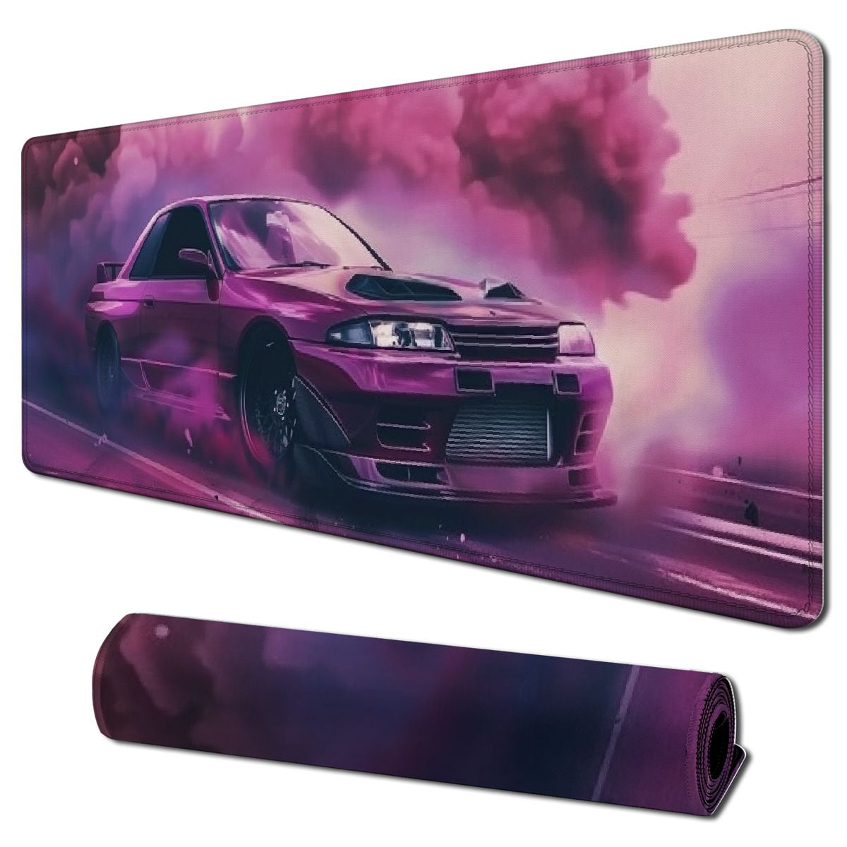 Ullo0ord Car Large Mouse Pad Gaming Japanese JDM Car Purple Drifting ...