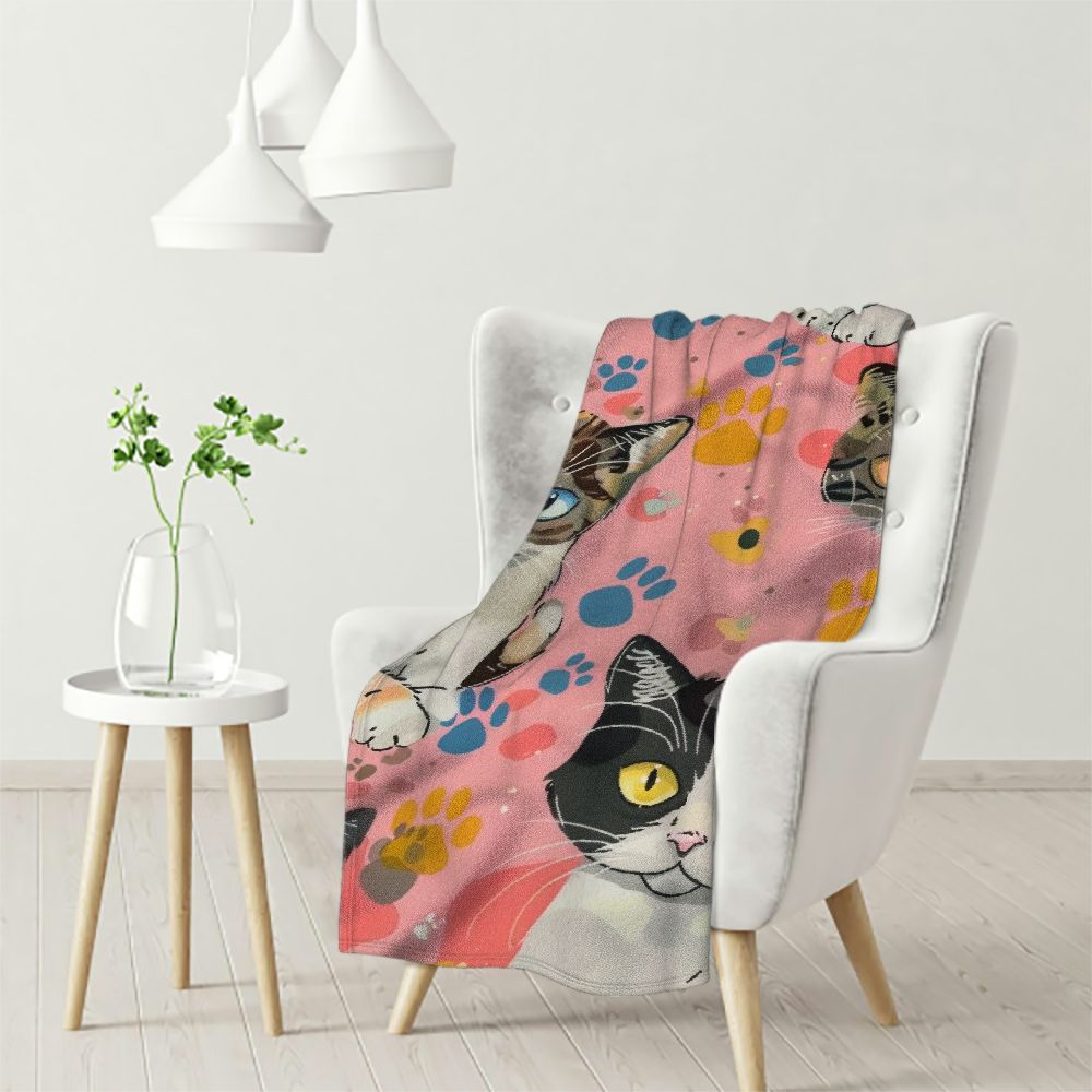 Ullo0ord Cat Soft Fuzzy Throw s for Adults Twin Size for & Pink
