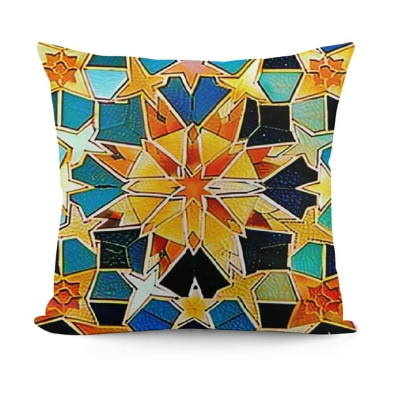 Ullo0ord Colorful Geometric Pattern，Throw Pillow Covers Decorative Throw Pillow Case Printed Cushion Cover for Sofa Couch Home Decor,Multicolour White