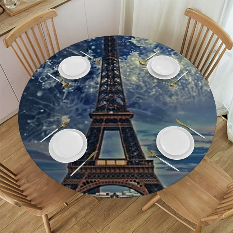 Ullo0ord Decorative Plate, Eiffel Tower Dinner Plate, Full Moon Night ...