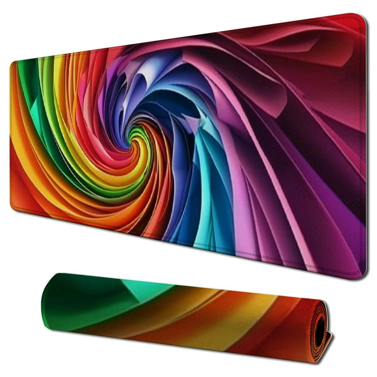 Ullo0ord Desk Pad Extended Mouse Pad with Stitched Edges Large Non Slip Gaming Desk Mat Colorful Keyboard Mouse Mat Desk Protector for Work Game Office Home Walmart