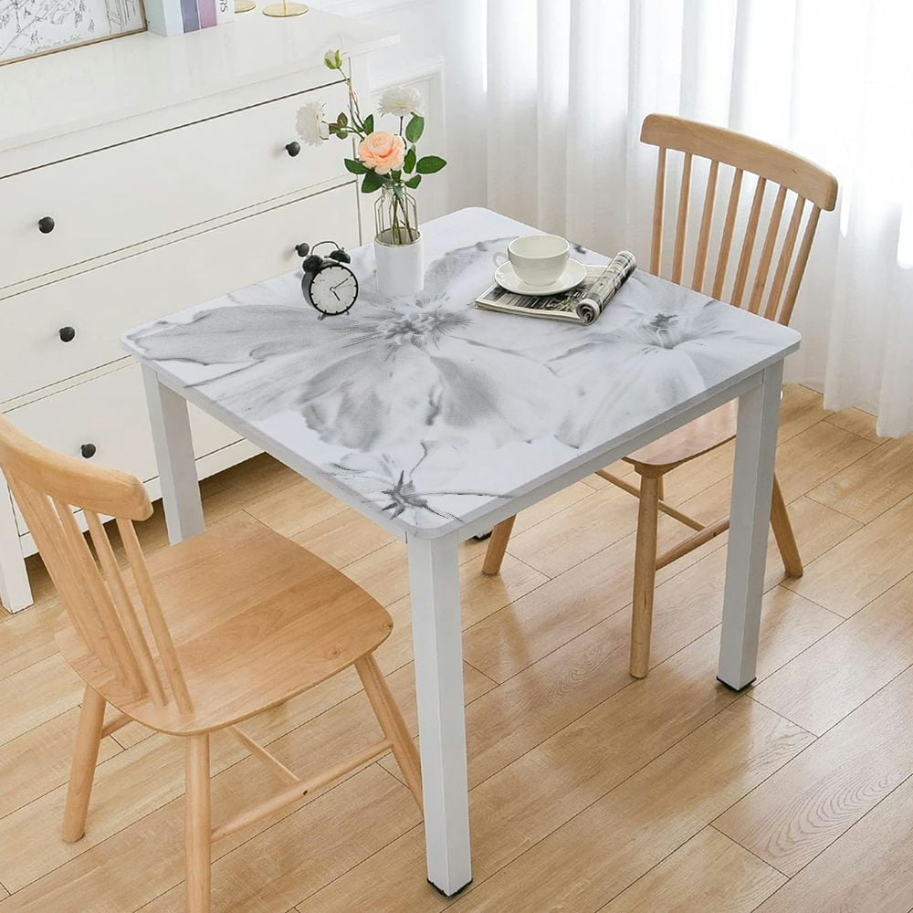 Christmas Tablecloth Red Rein Round Fitted Tablecloth with Elastic Edge