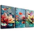 thumbnail image 1 of Ullo0ord Flower Wall Art for Living Room, Framed Floral Canvas Wall-Art for Bedroom, Print Painting, Size, 1 of 4