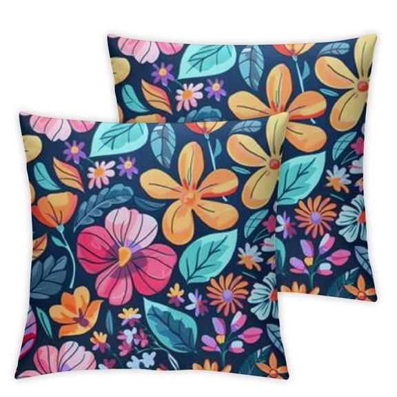 Ullo0ord Flowers B Square Pillow Cover One Piece for Home Living Room Cushion Sofa Terrace Car Indoor and Outdoor New Home Bed Modern Home Decoration Art Pillow Cover 20x20in