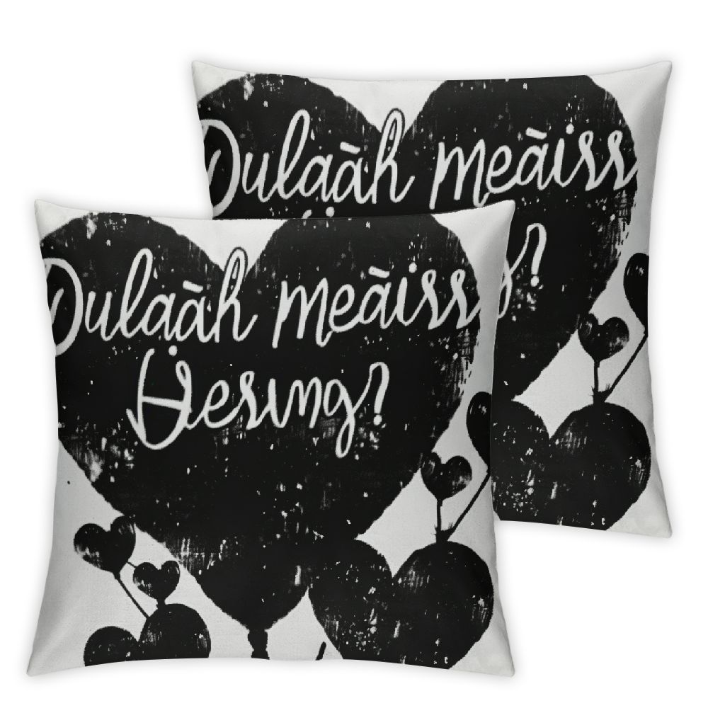 Ullo0ord Goddaughter Pillow Covers Inch Black Burlap Pillow Case with