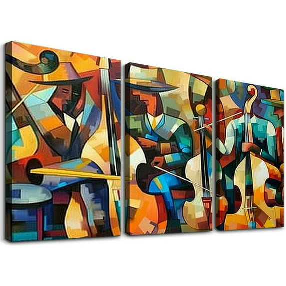 Ullo0ord Jazzy Nights Canvas Decor Poster Wall Art Hanging Picture Print Bedroom Decorative Painting Posters Room Aesthetic (12×18inch,Unframed)