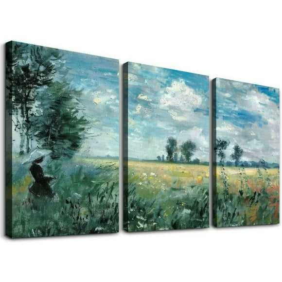 Ullo0ord Laminated The Poppy Field Argenteuil Impressionist Art Posters Prints Nature Landscape Painting Wall Art French Decor Poster Dry Erase Sign
