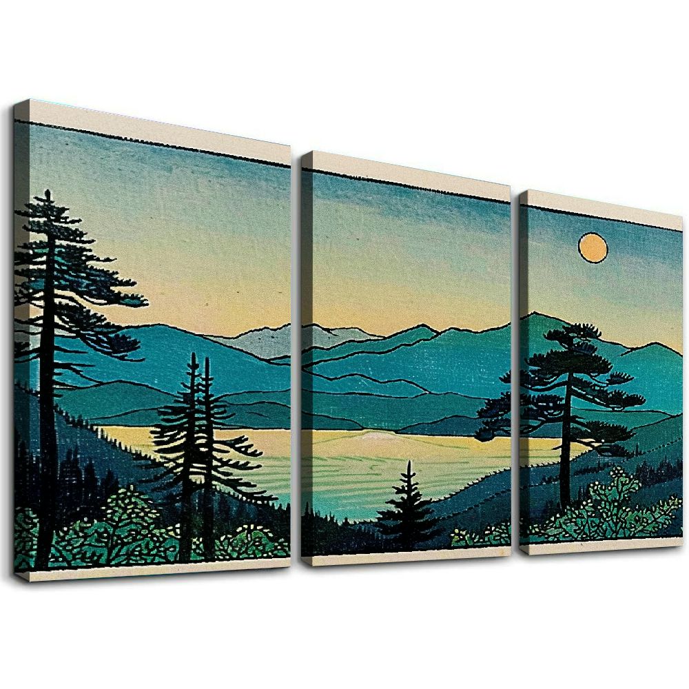 Ullo0ord Large Abstract Mountain Canvas Wall Art , Nature Landscape ...