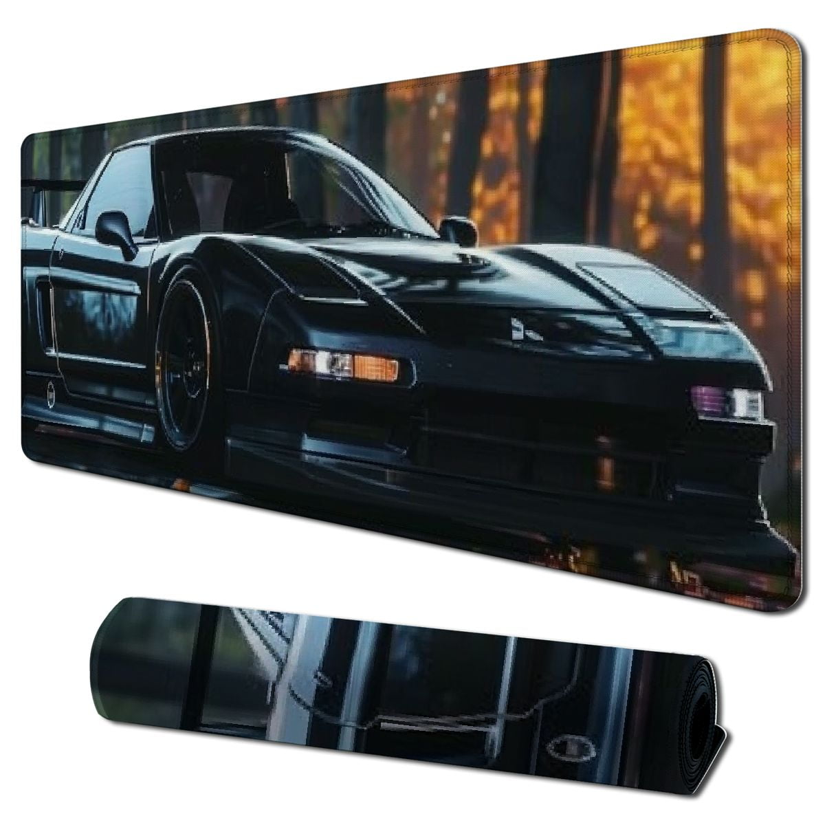 JDM Cars NSX Large Mouse Pad - 30x60cm Gaming Desk Mat With Non-Slip Rubber Base