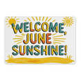 thumbnail image 1 of Ullo0ord Metal Tin Sign,Welcome June Sunshine A Summer Greeting,for garage, bar, restaurant, living room, bedroom, kitchen, cafe, bar,8×12 inch, 1 of 5