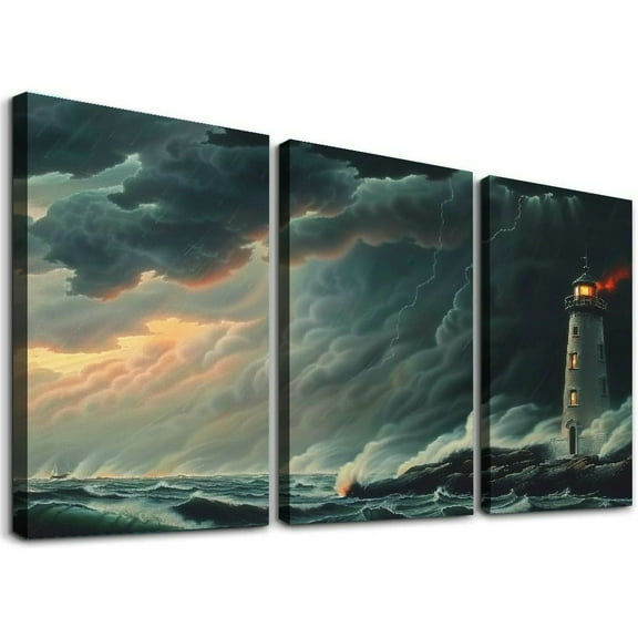 Ullo0ord Ocean On Fire During A Hanging Framed Wall Art Decor Poster Canvas Wall Art Prints for Room Decor Bedroom Decor Gifts Posters