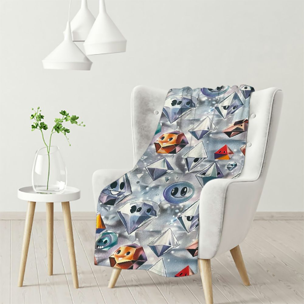 Ullo0ord Poop Emoji Throw Blanket, Modern Repetitive Pattern of Pile of