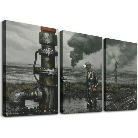 Ullo0ord Posters Big Burhan Oilfield Black And White Art Poster Picture Canvas Art Poster And Wall Art Picture Print Modern Family Bedroom Decor