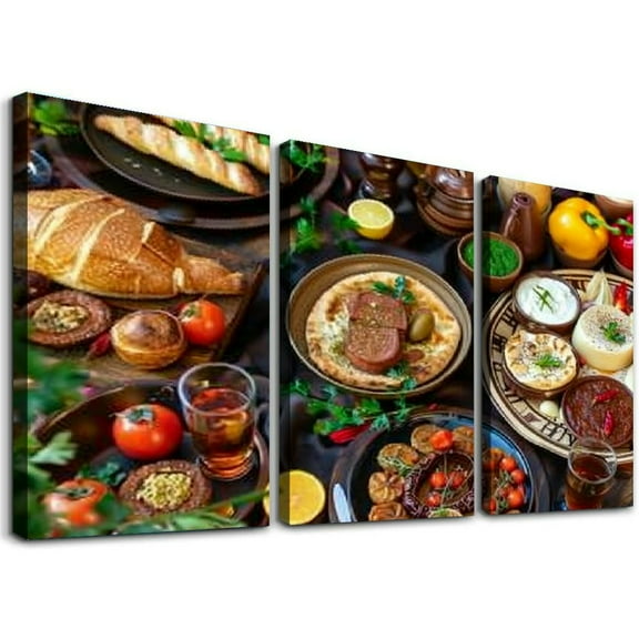 Ullo0ord Posters Wall Art Canvas Poster Prints Painting For Food Tomato Vegetable Meat Canvas Painting Posters And Prints Wall Art Pictures for Living Room Bedroom Decor