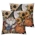 thumbnail image 1 of Ullo0ord Pumpkin Decor Pillow Covers Plaids Orange Pumpkin Sunflower Decorations Throw Pillow Cases Thanksgiving, 1 of 7