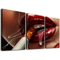 thumbnail image 1 of Ullo0ord Red Lip Posters Art Prints Home Kitchen Living Room Decor Classroom Bedroom Aesthetics Decoration (24×36inch,Framed), 1 of 4