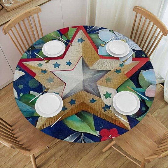 Ullo0ord Stars Cover,Elastic s Waterproof Outdoor Indoor cover for Dinner,Party,Shower,Retro of 46-50