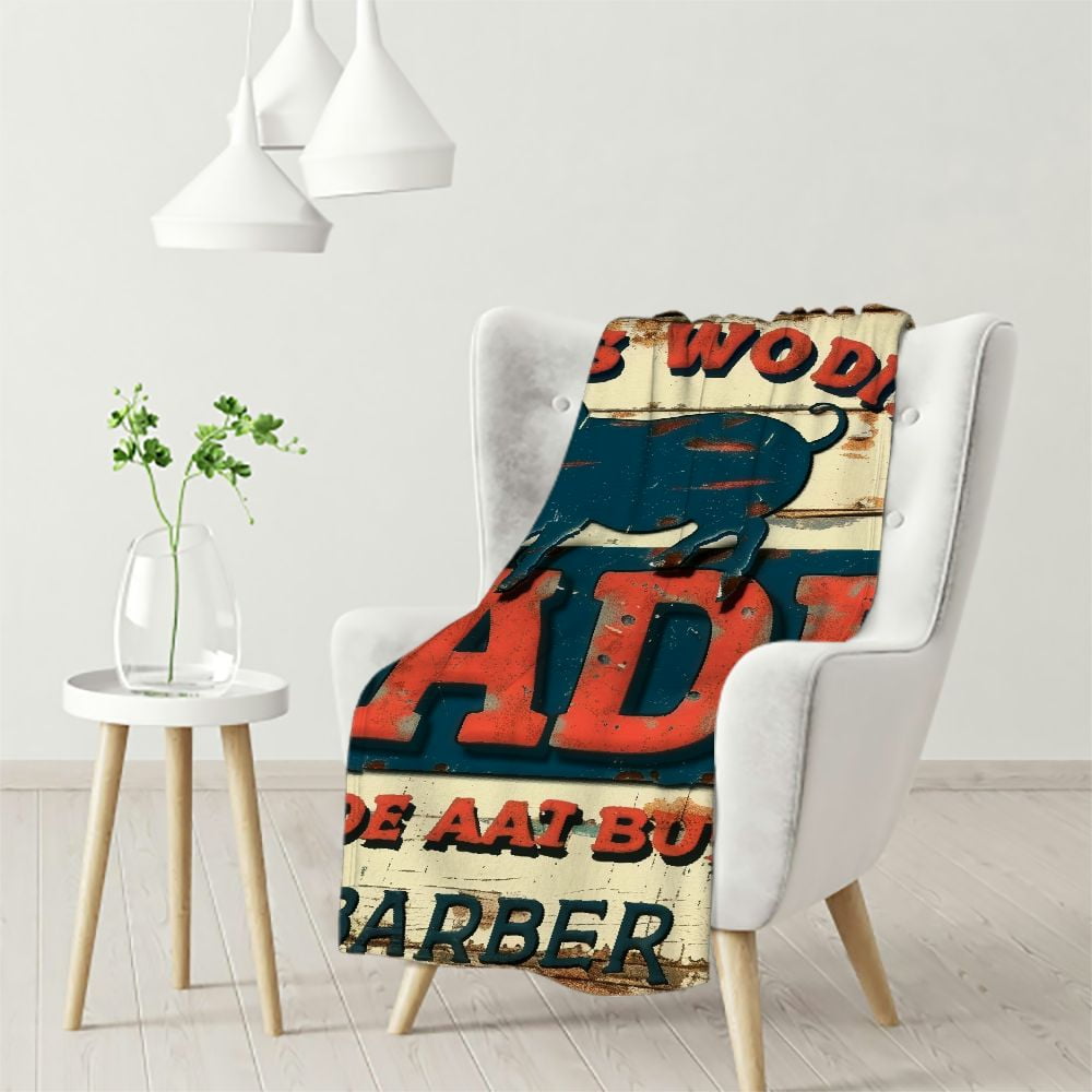Ullo0ord Throw Blanket Chillin Grillin Stand Back Cooking Pig Barbecue Advertising Cozy Throw Blanket for Couch Bed Sofa Car Soft Throw Blanket Flannel Walmart