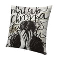 thumbnail image 1 of Ullo0ord Throw Pillow Cover Cast Your Anxiety on Him Because He Cares for You Scripture Calligraphy with Watercolor Laurel Pillow Case Cushion Cover for Sofa Couch Bed Car 24x24in, 1 of 5