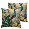 thumbnail image 1 of Ullo0ord Throw Pillow Cover, Retro Decorative Pillow Covers Inch, Square Cushion Case for Couch Sofa Living Room Bed 24x24in, 1 of 7