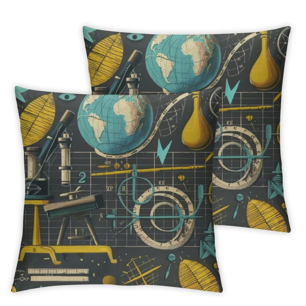 Ullo0ord Throw Pillow Cover Science Themed Biology Chemistry and