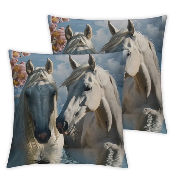 Ullo0ord Throw Pillow Covers for Man Woman,Farmhouse Animal Pillow Covers Inch,Spring Cushion Covers,Farm Style Decorative Pillow Covers Soft