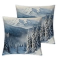 thumbnail image 1 of Ullo0ord Winter Mountains Panorama' Photography Throw Cushion Pillow Cover for Living Room, Sofa 18x18in, 1 of 7