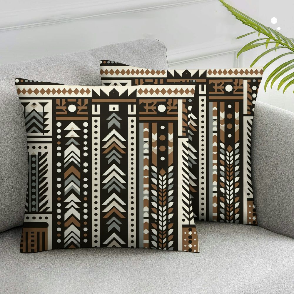 Ulloord African Mudcloth Throw Pillow Covers Modern Outdoor Decorations