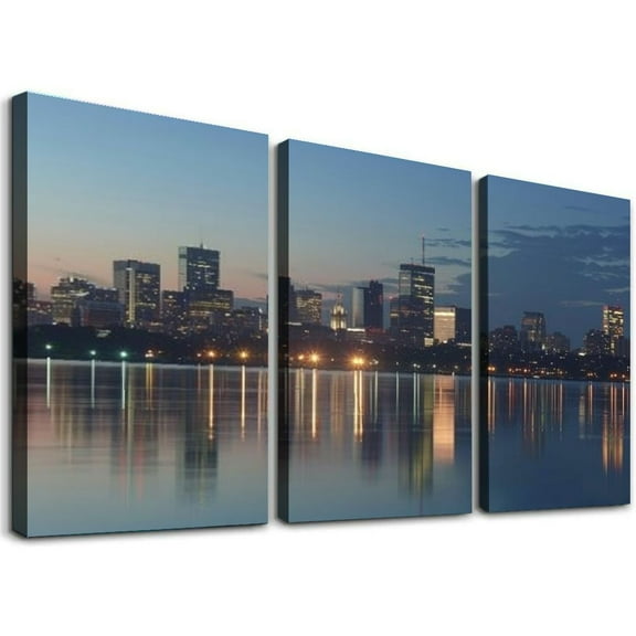 Ulloord Cityscape Art Poster Boston View Print Print Wall Decoration Living Room Canvas Painting Posters And Prints Wall Art Pictures for Living Room Bedroom Decor