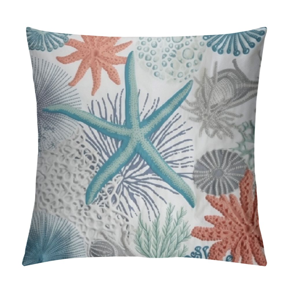 Ulloord Coastal Throw Pillow Cover ,Summer Ocean Themed Pillow Covers