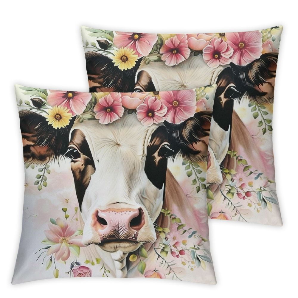 Ulloord Cow Throw Pillow Covers for Kids,Farm Animal Pillow Covers Inch