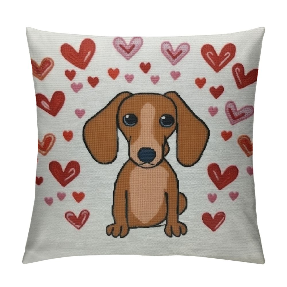 Ulloord Dachshund Pillow Covers ,Dachshund Pillow,Dachshund Decor,Black