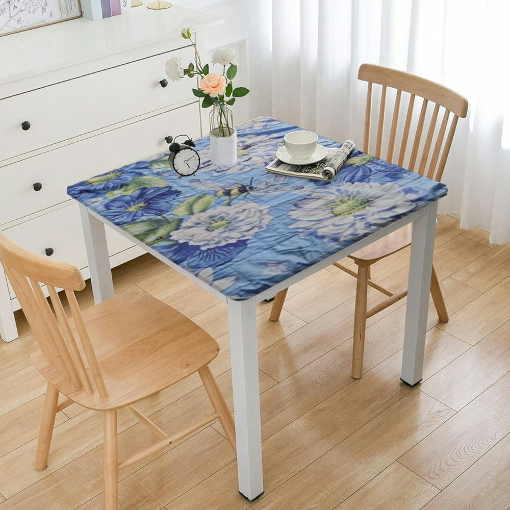 Ulloord Elastic Edged Flannel Backed Vinyl Fitted Table Cover