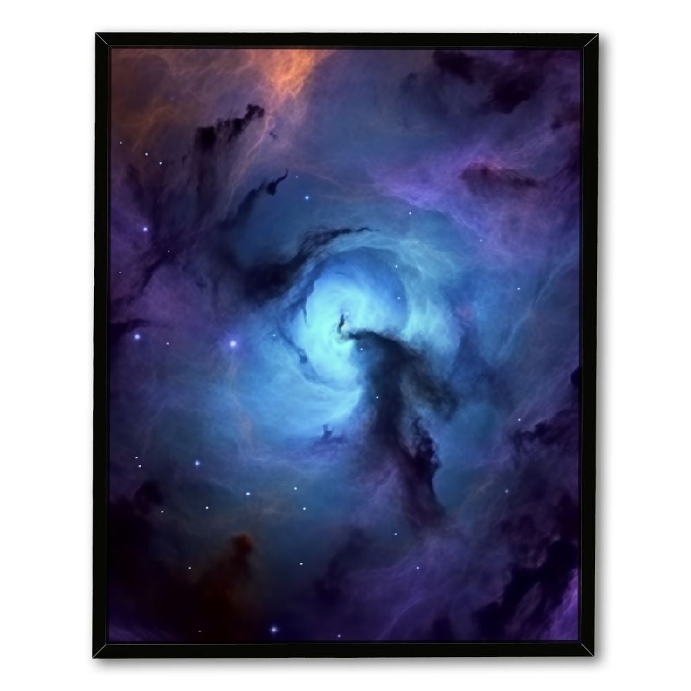 Ulloord Fantastic Outer Space Canvas Prints Wall Art Blue Purple Nebula ...