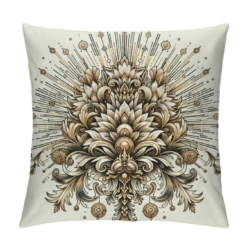 Ulloord Gold Foil Throw Pillow Covers Gold Velvet Pillow Covers Modern