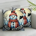 thumbnail image 1 of Ulloord Gray Christmas Pillow Covers Snowman Throw Pillow Case Merry Christmas Cushion Cover Case for Home Farmhouse Couch Sofa Car, 1 of 6