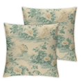 Ulloord Green Toile Pillow Covers Vintage French Country Throw Pillow