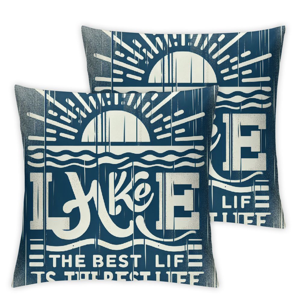 Ulloord Lake Rules Decorative Throw Pillow Covers, Soft to Lake