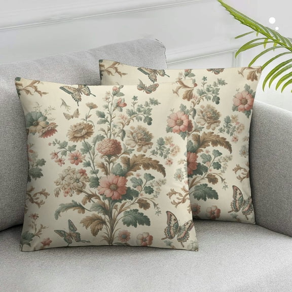 Ulloord Pillow Covers Floral Throw Pillow Case Decoration Flower Pattern Cushion Cover for Indoor Outdoor Home Bed Sofa Decoration