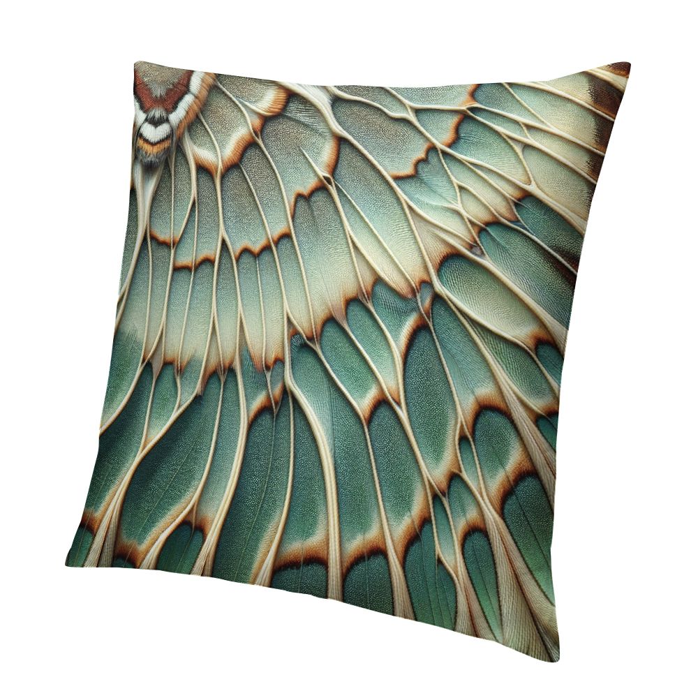 Ulloord Throw Pillow Cover Decor Flowers Background Blue Butterfly Word